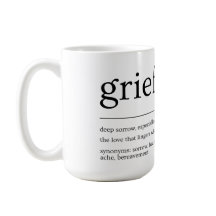Grief Definition Mugg - minimalistisk gåva av böje