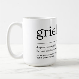 Grief Definition Mugg - minimalistisk gåva av böje