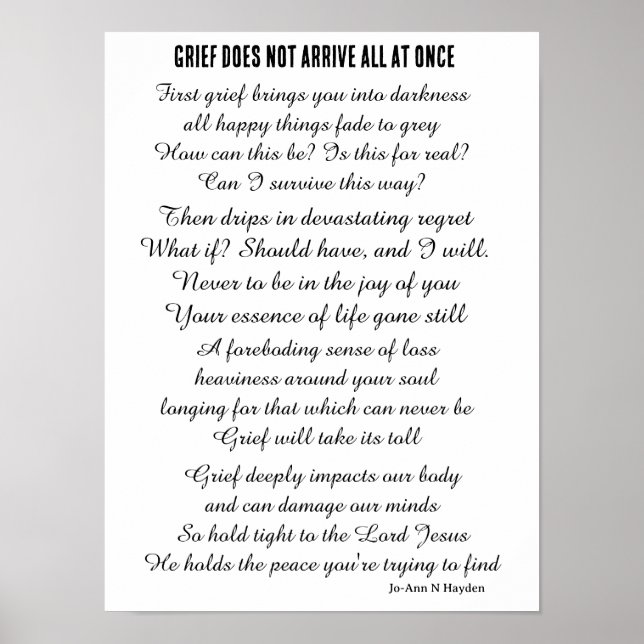 GRIEF POSTER (Framsidan)