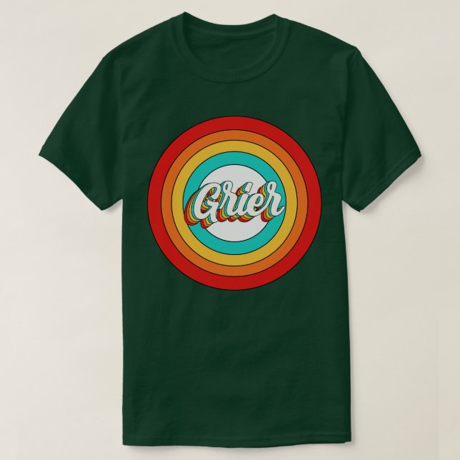 Grier Namn Shirt Vintage Grier Circle T (Design framsida)