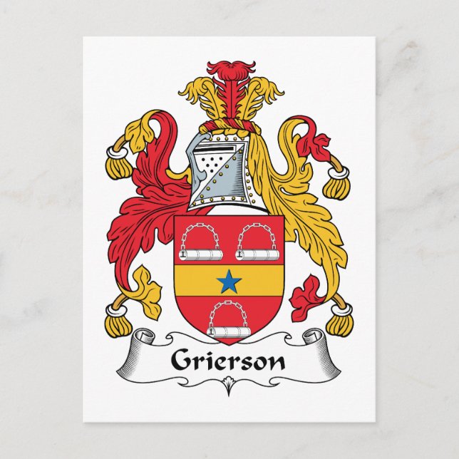 Grierson familjevapen vykort (Framsida)