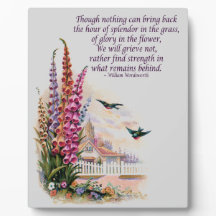 Grieve Not Vintage Cowbell Flowers, Birds Easel