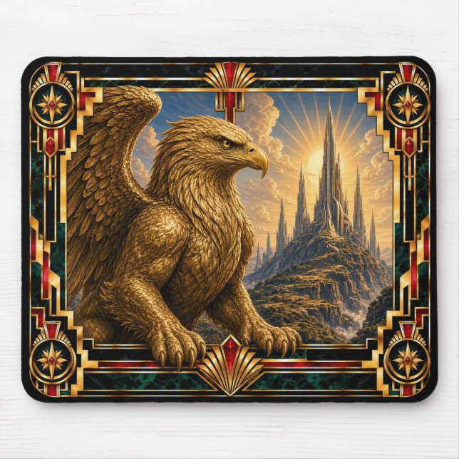 Griffin, Art Deco Mytisk Musmatta (Framsidan)