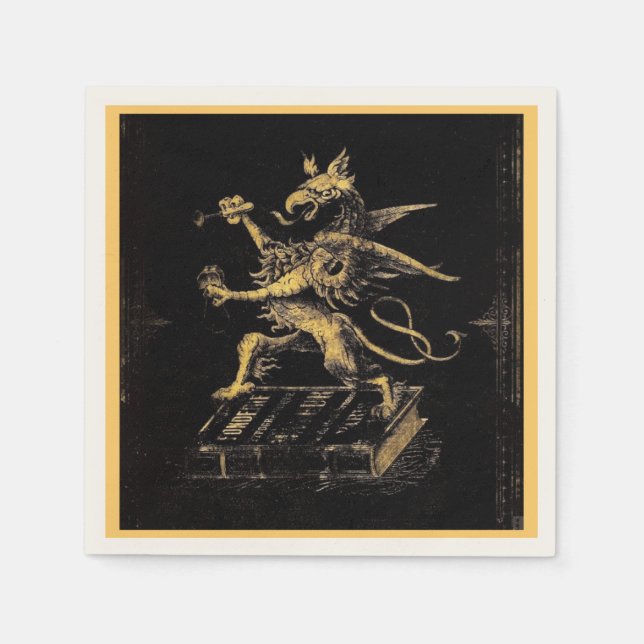Griffin Cocktail Napkin Pappersservett (Framsidan)