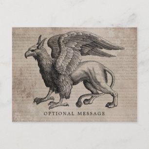 Griffin Creature-Vintage Vykort