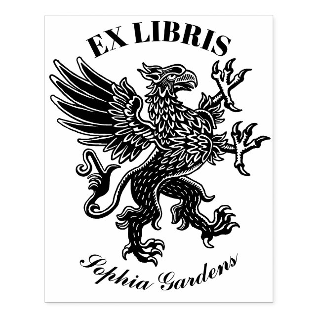 Griffin Ex Libris Stämpel (Tryck)