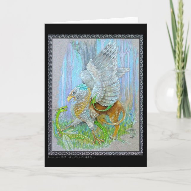 Griffin & Fairy Dragon Kort (Framsida)