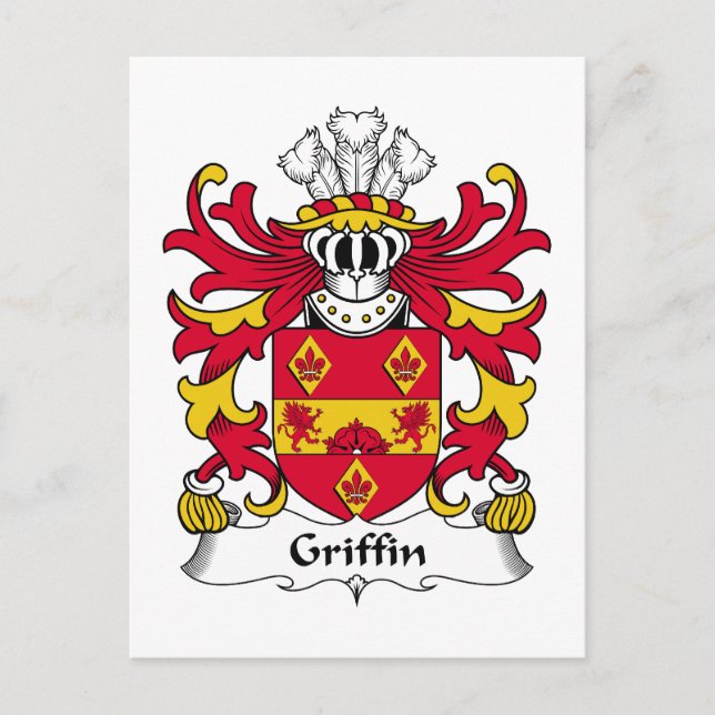 Griffin Family Crest Vykort (Framsida)