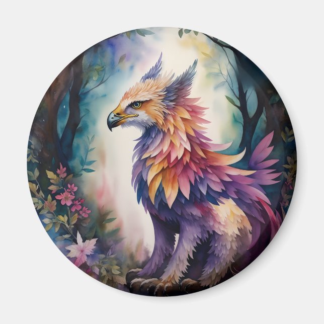 Griffin Fantasy CreatWatercolor Magnet (Framsidan)
