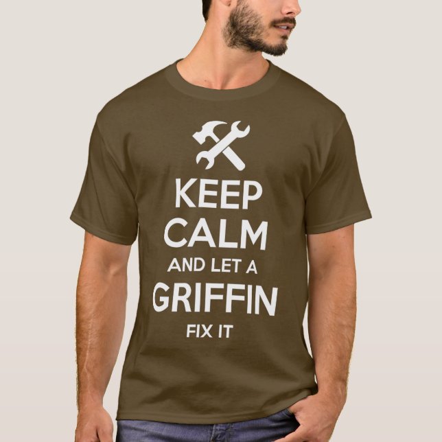 GRIFFIN Funny Surname Birthday Family Träd Gift T Shirt (Framsida)