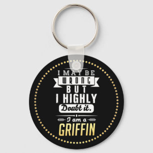 Griffin jag kan vara fel Humor Nyckelring
