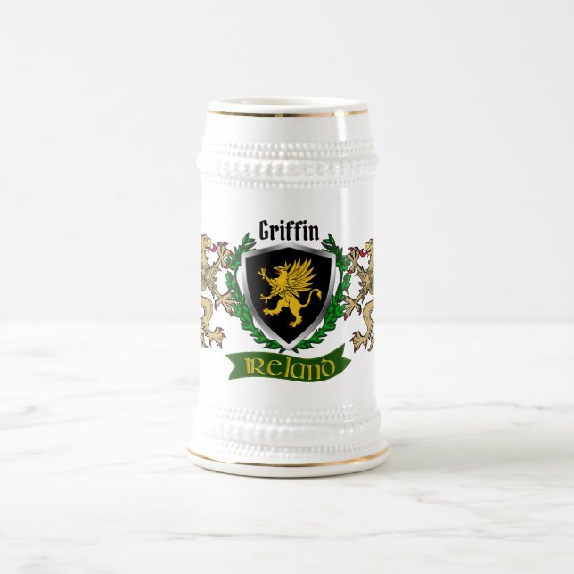 Griffin/O'Griffy Irish Shield Beer Stein Sejdel (Center)