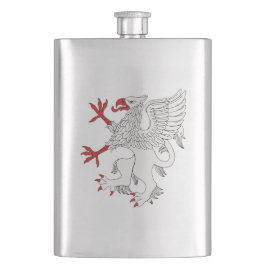 Griffin Rampant Argent Fickplunta