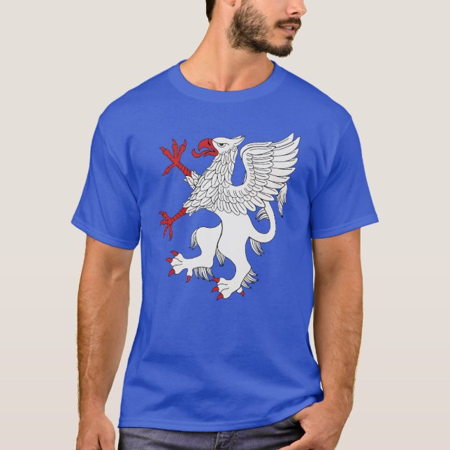 Griffin Rampant Argent Tee Shirt (Framsida)