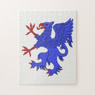 Griffin Rampant Azure Pussel