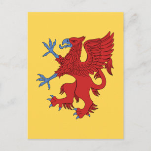 Griffin Rampant Gules Vykort