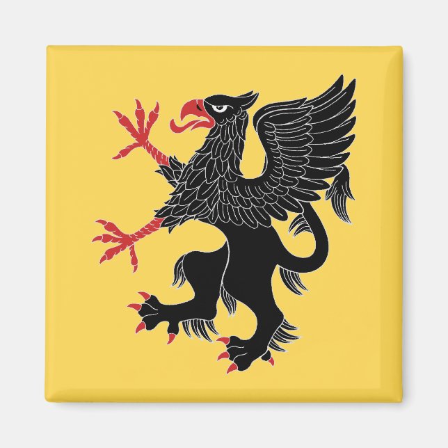 Griffin Rampant Sable Magnet (Framsidan)
