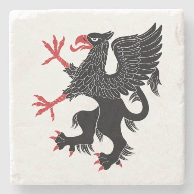 Griffin Rampant Sable Stenunderlägg (Framsidan)