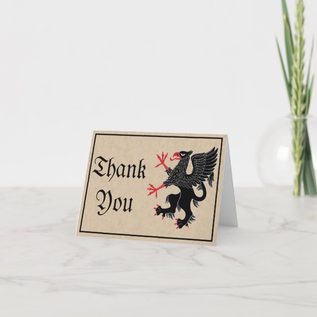 Griffin Rampant Sable Tackkort (Framsida)
