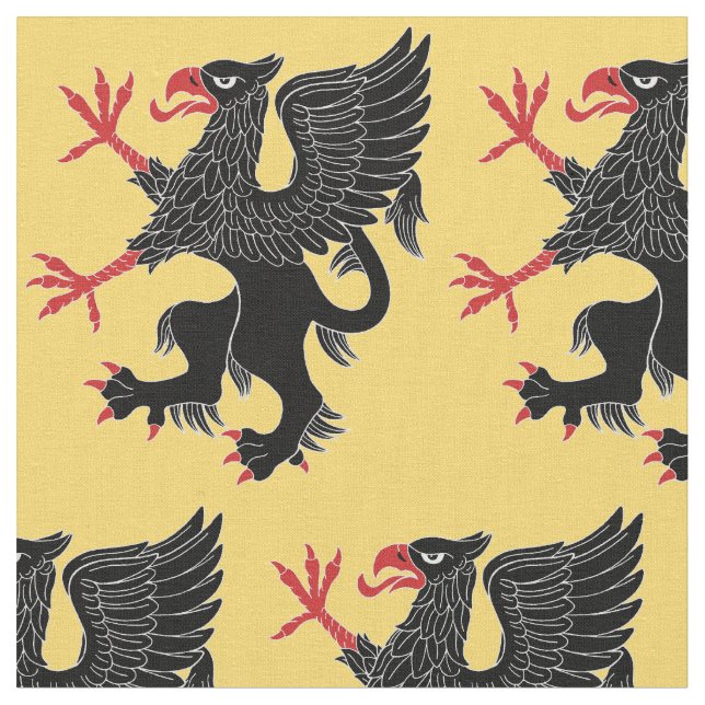 Griffin Rampant Sable Tyg (Närbild)