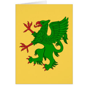Griffin Rampant Vert Greeting Card Hälsningskort