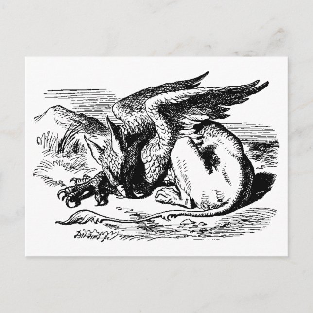 Griffin Resting Vykort (Framsida)