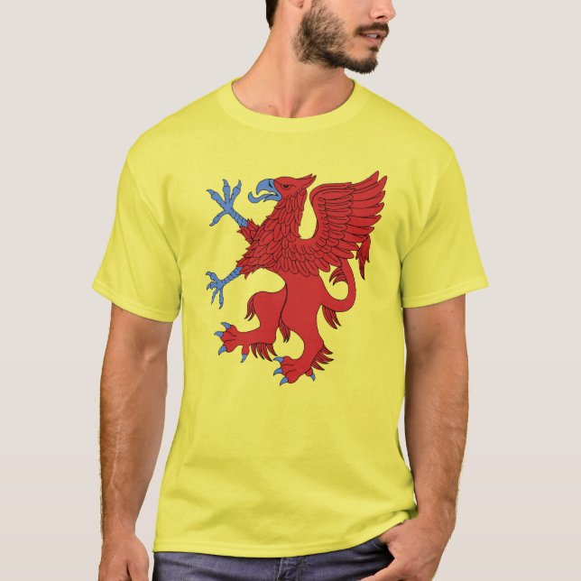 Griffin upprätt stående Gules Tee (Framsida)