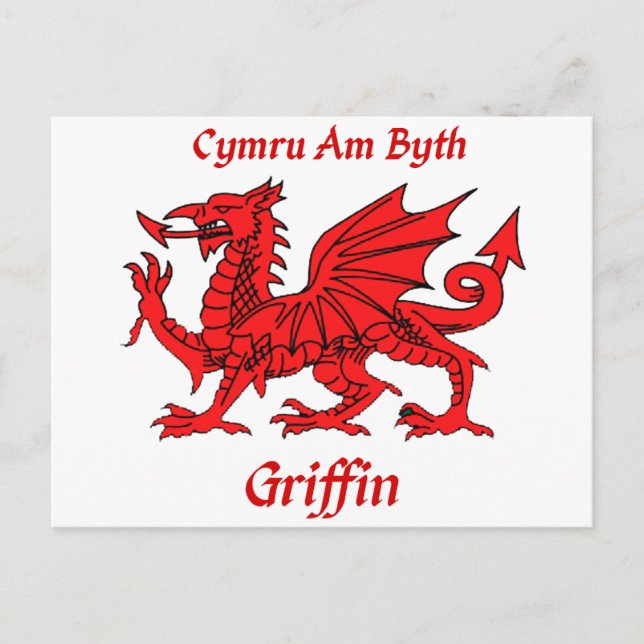 Griffin Walesdrake Vykort (Framsida)