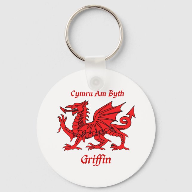 Griffin Welsh Dragon Nyckelring (Framsida)
