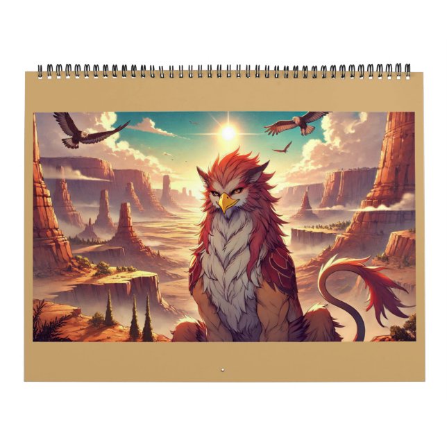 Griffiner, Drakar & Ödsliga landskap Kalender (Omslag)