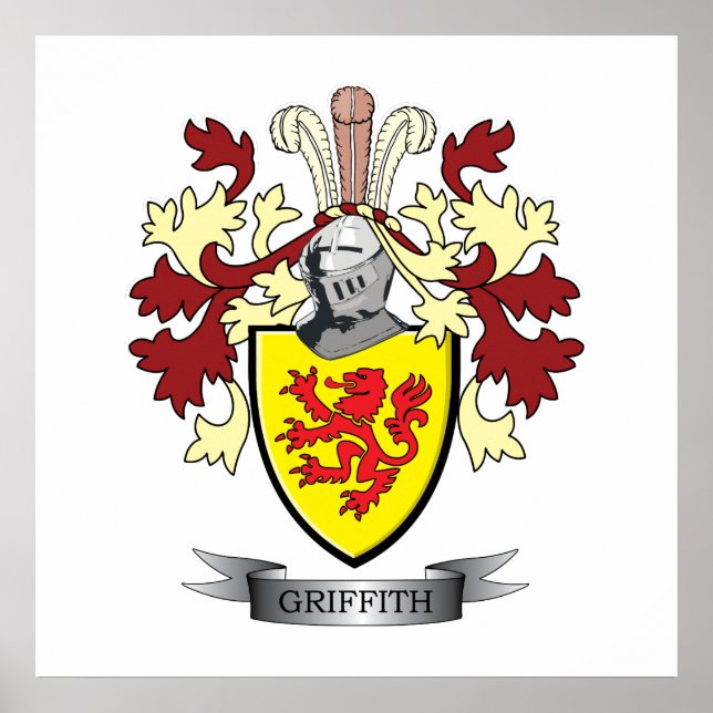 Griffith Family Crest Coat of Arms Poster (Framsidan)