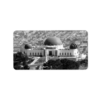 Griffith Observatory Adressetikett