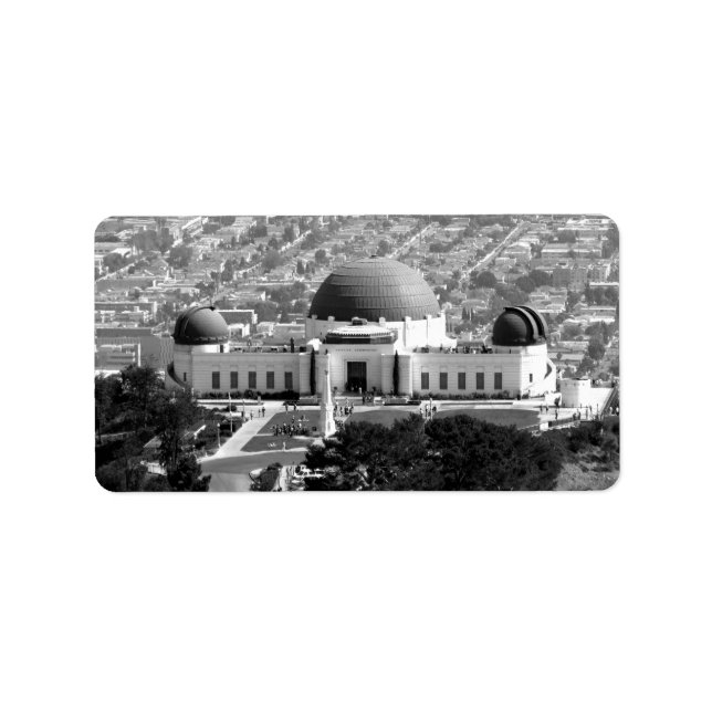 Griffith Observatory Adressetikett (Framsidan)