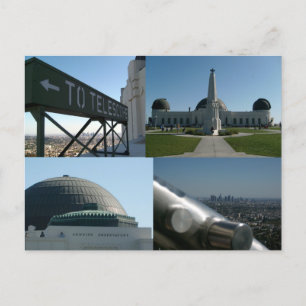 Griffith Observatory Collage Postcard Vykort