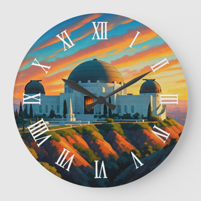 Griffith Observatory Los Angeles Solnedgång vykort Stor Klocka (Framsida)
