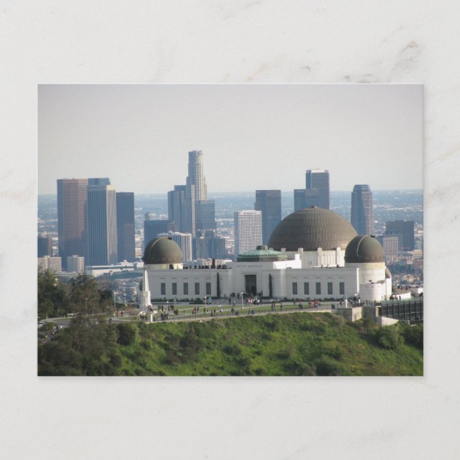Griffith Observatory och centrala Los Angeles Vykort (Framsida)