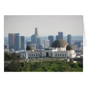 Griffith Observatory och Downtown Los Angeles Hälsningskort
