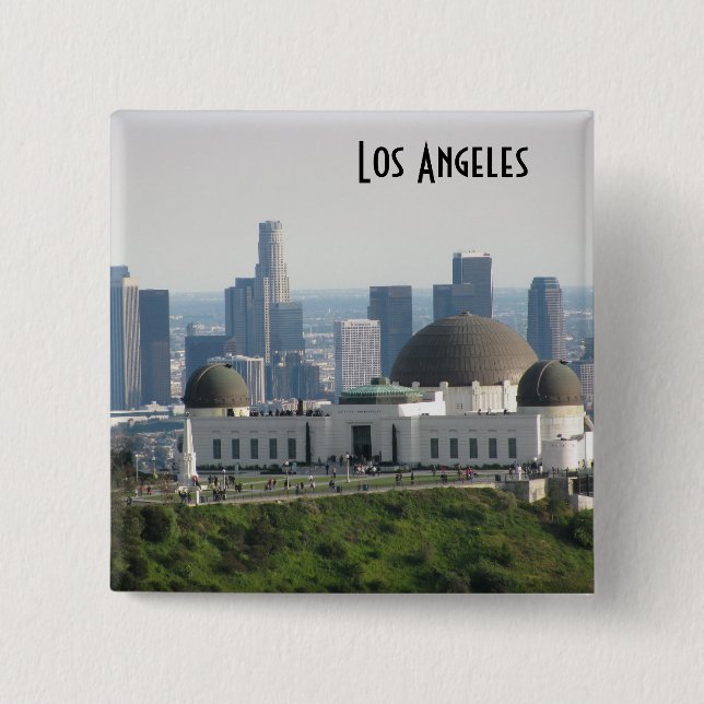 Griffith Observatory och Downtown Los Angeles Knapp (Framsida)