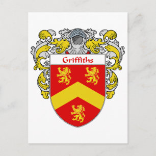 Griffiths familjevapen (Mantlad) Vykort
