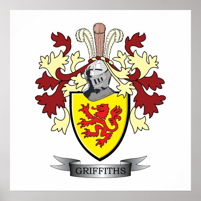 Griffiths Family Crest Jackar om Arm Poster (Framsidan)