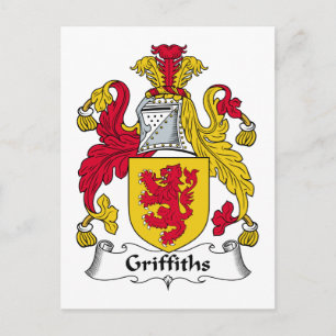 Griffiths Family Crest Vykort