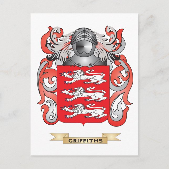 Griffiths Jackar av Arm (Family Crest) Vykort (Framsida)