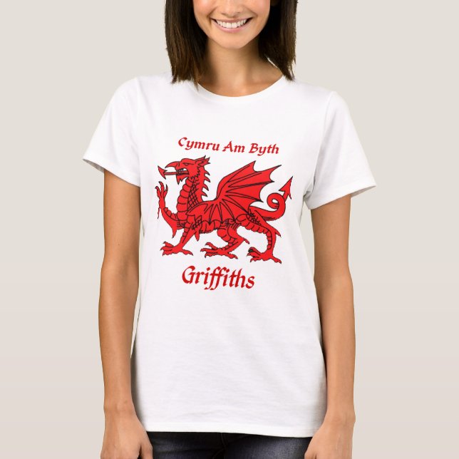 Griffiths walesisk drake t shirt (Framsida)