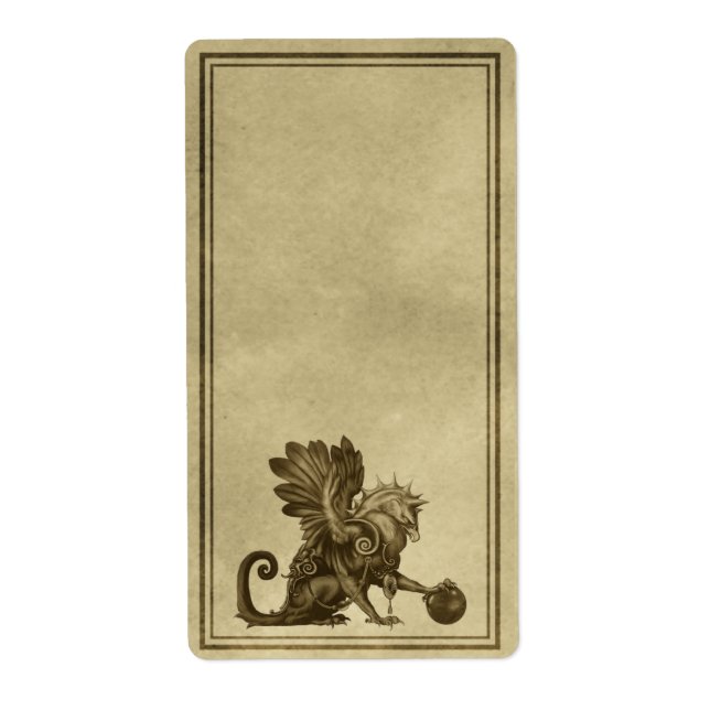 Griffon Apothecary Label Fraktsedel (Framsidan)