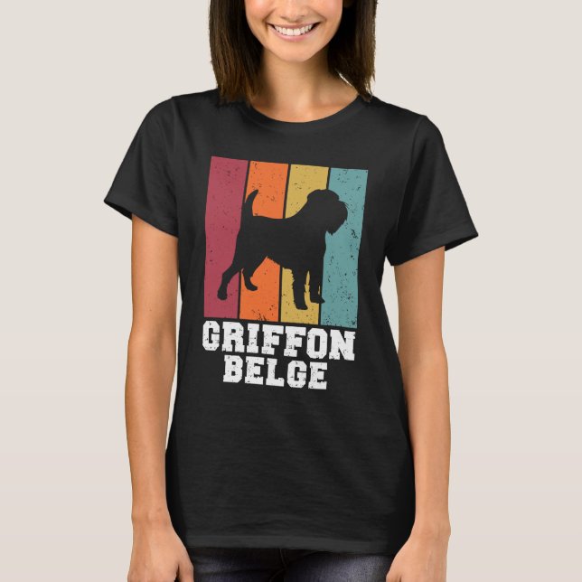 Griffon Belge Vintage 2 T Shirt (Framsida)