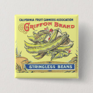 Griffon Brand Beans - Vintage etikett Knapp
