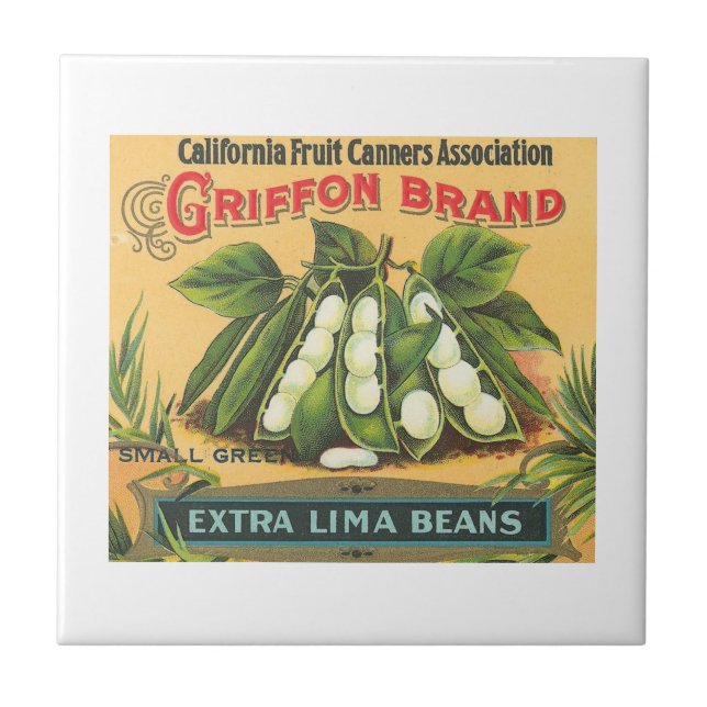 Griffon Brand Lima Beans Kakelplatta (Framsidan)