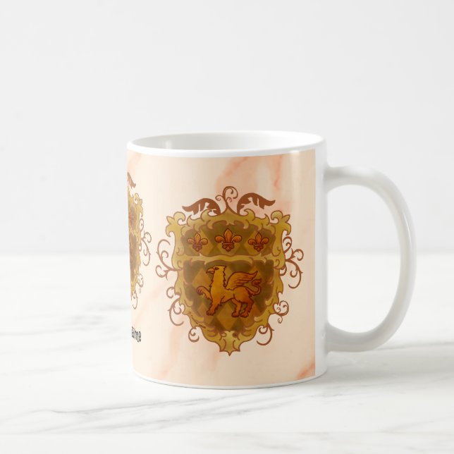 Griffon familjevapen efternamn mugg  (Höger)