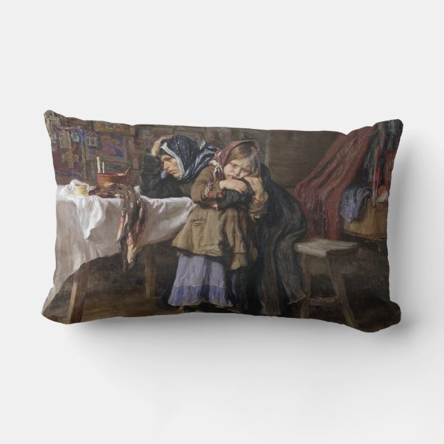 Grift och sorg (sympati efter befruktning) lumbarkudde (Baksida)