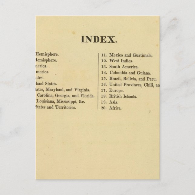 Griggs amerikanska skolatlas vykort (Framsida)